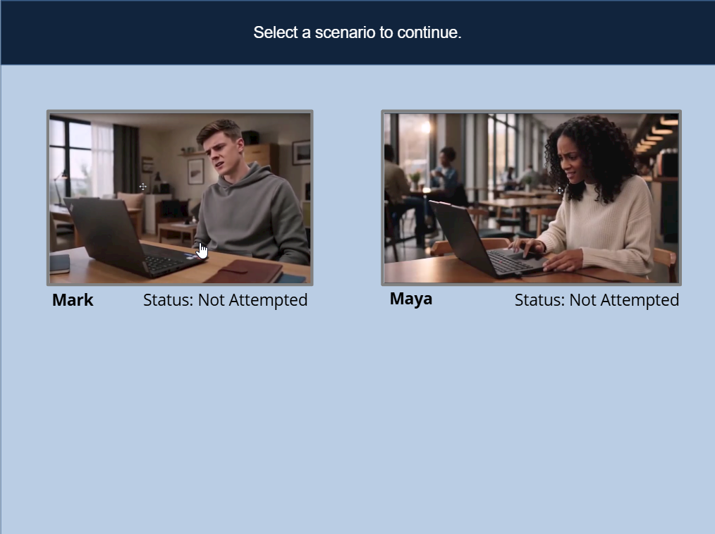 AI-powered support coaching simulation